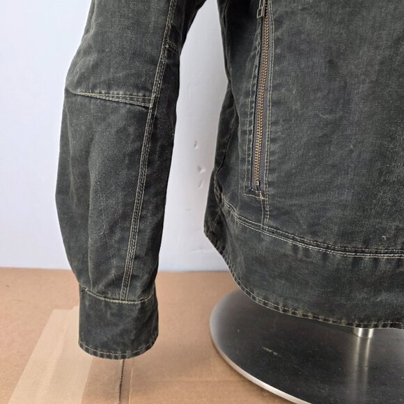 Kuhl Jacket Black FadeVintage Patina Dye Canvas Fleece Burr Lined Zip Men XLarge - Picture 5 of 15